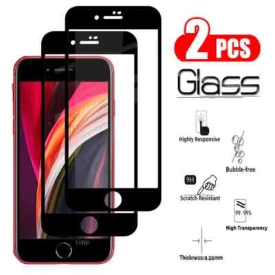 2x Tempered Glass Screen Protector For IPhone 7 8 6 6s Plus 3D Curved HD Glass • $7.95