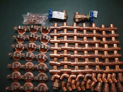1/2  Copper Fittings Lot Hangers Etc • $49
