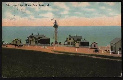POINT LOMA (NEW) LIGHTHOUSE SEWARD VIEW CA  Posted In 1910 • $13.66