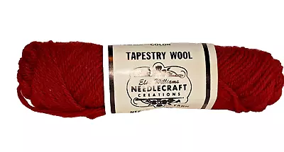 Elsa Williams Needlepoint Yarn Wool 40 Yard Skein #N201 Maroon Made In USA • $4.99