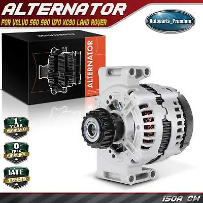 Alternator For Volvo S60 S80 V70 XC90 Land Rover 150 A/12 Volt CCW W/ Decoupler • $202.99