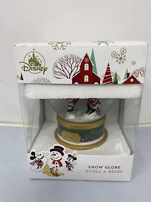 2019 Disney Store Holiday Mickey And Minnie Mouse Snow Globe Boule A Neige New • $39