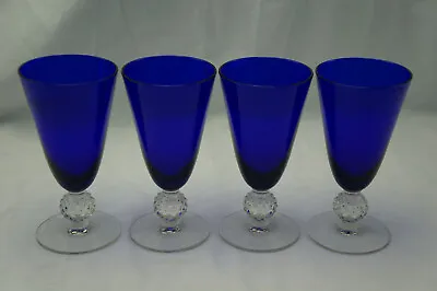 Morgantown Golf Ball Cobalt (4) Juice Glasses 5  • $88.88