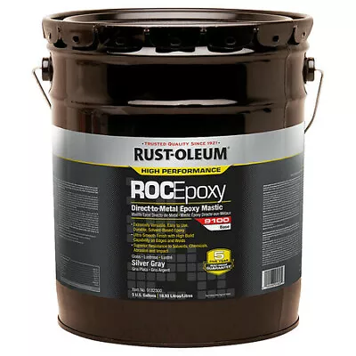 Rust-Oleum 9182300 Epoxy Mastic Coating Silver Gray Gloss 5 Gal 125 To 225 • $528.99