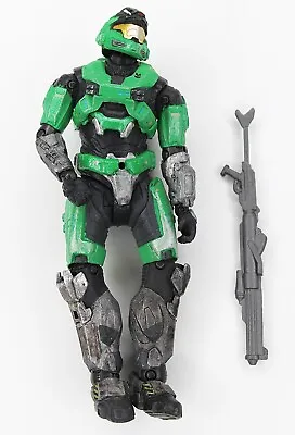 SPARTAN SOLDIER HALO Action Figure 2010 Green Camo 5  With Gun • $30.59