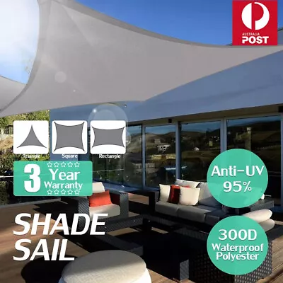 $18.99 • Buy Extra Heavy Duty Sun Shade Sail Outdoor Waterproof Canopy Awning Shade Cloth AU