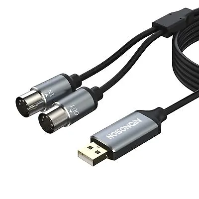 MIDI To USB Cable 6 Feet USB To 5-PIN MIDI Interface Adapter Connecting With Ke • $24.83