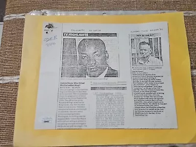 James Earl Ray Rare Signed Print  Who Killed Martin Luther King  COA JSA  • $240