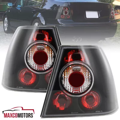 Black Tail Lights Fits 1999-2005 Volkswagen Jetta Bora MK4 Brake Lamp Left+Right • $67.49