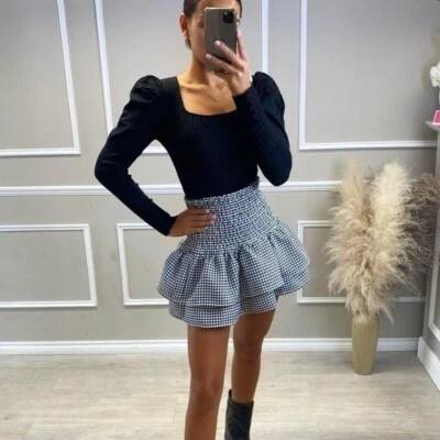 £0.99 • Buy LADIES WOMEN FRILL MINI SHORT RARA SKIRT Xs-s Brand New With Tags