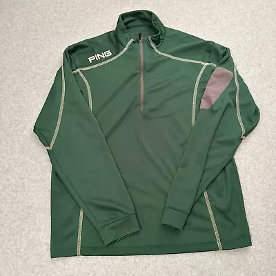 Ping Golf Performance Mens Green 1/4 Zip Pullover Activewear Ranger Top Size M • $28.88