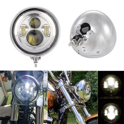 7  Inch LED Headlight + Housing Bucket For Yamaha V-Star XVS 650 950 1100 1300 • $85.99