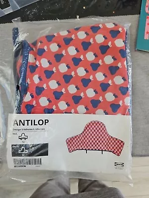 IKEA ANTILOP Reversible Highchair Cushion Cover Blue/Red 804.269.28 • £6