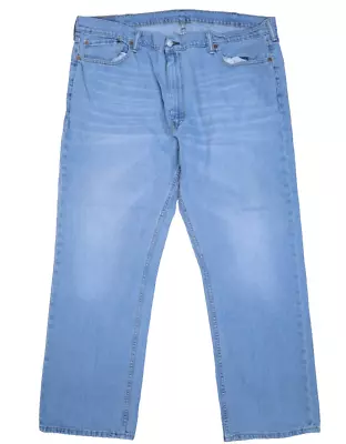 Levis 559 Mens Light Washed Relaxed Fit Straight Leg Denim Blue Jeans 44x32 • $24.99