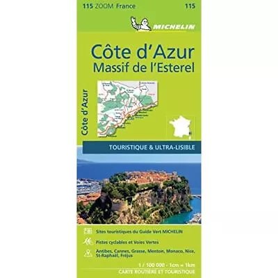 French Riviera Esterel - Zoom Map 115: Map - Sheet Map Folded NEW Michelin 01/ • £7.38