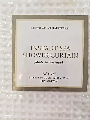 Restoration Hardware RH Waffle Weave Shower Curtain Cotton White 72  X 72  • $89