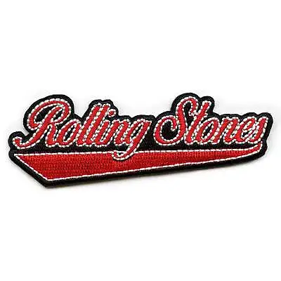 Rolling Stones Baseball Script Patch Classic Mick Jagger Embroidered Iron On • $18.62