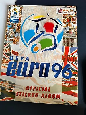 Merlin's UEFA Euro 1996 Official Sticker Album (203 Stickers  60% Complete) • £15