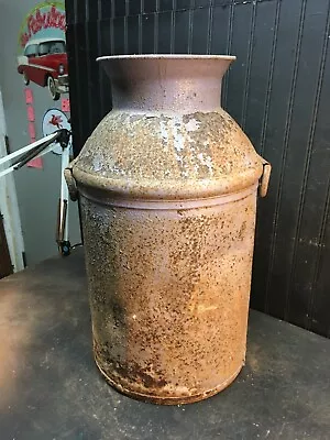 Vintage 10  Gallon Steel  Milk Can  Farm Fresh Drop Handle 30s 40s • $112.50