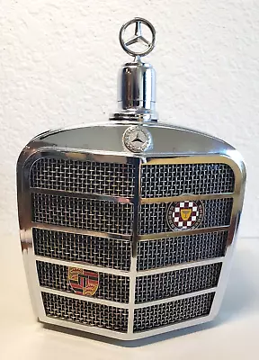 Vintage Mercedes Benz Car Chrome Grille Music Box Flask Decanter. 8  Tall. • $30