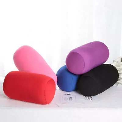 Roll Cushion Neck Waist Back Support Sleep UK Microbead Pillow Travel • £12.29