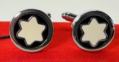 Men’s Montblanc Round Stainless Steel Star Shirt Cufflinks Jewelry • $48.95