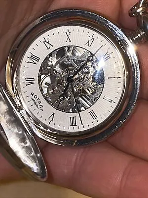 Rotary Skeleton Mchanical Pocket Watch. • £119.99