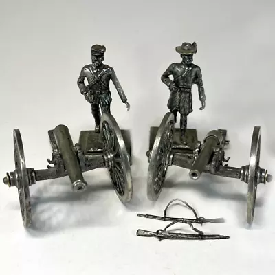 Vintage Toy Civil War Military Cannon Soldier Rifle K/S Pewter LOT USA • $34.99