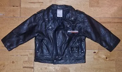 £49.99 • Buy HARLEY DAVIDSON Toddler Faux Leather Jacket Age 18m 18 Months