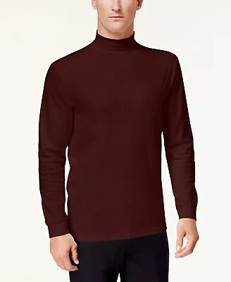 $179 Club Room Men Brown Long-Sleeve Cotton Turtleneck Sweatshirt Sweatshirt 2XL • $11.18