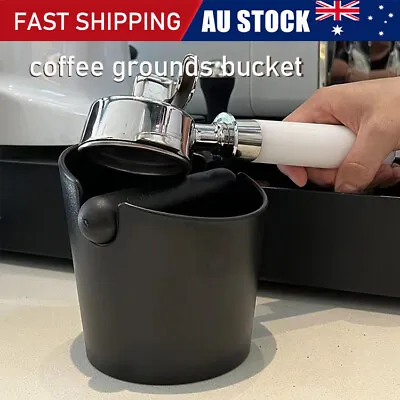 Coffee Waste Container Grinds Knock Box Tamper Tube Bin Black Bucket AU Stock • $13.95