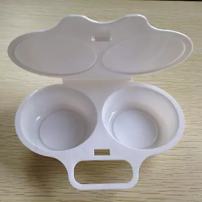 Microwave Egg Cooker 2-Cavity Hard Boiled Egg Maker Egg Steamer Save Time • $8.89