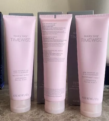 Lot Of 3 Mary Kay Timewise 3D Age  Minimize  4 In 1 Cleanser Normal To Dry Skin • $72