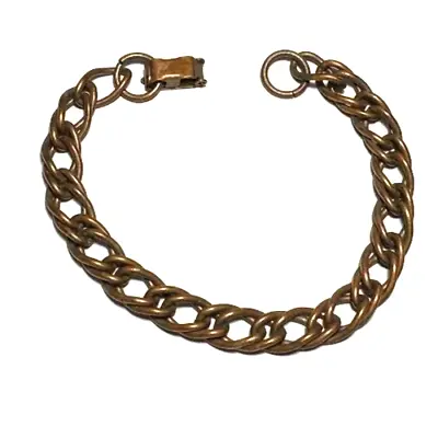 Vintage Jewelry Bracelet Link Chain Copper Double Twist Braid 12 • $5