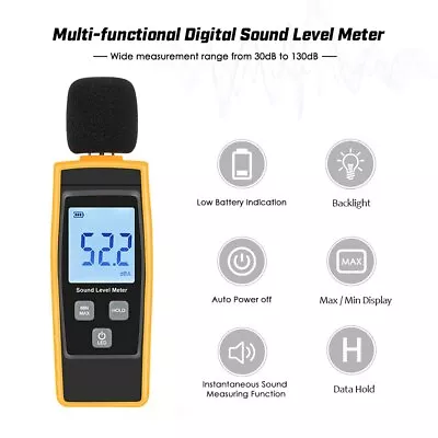 30-130dB Digital Sound Level Meter Reader Pressure Tester Decibel Meter Measure • $35.99