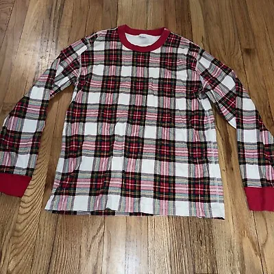 Hanna Anderson Organic Cotton Plaid Pullover Pajama Top Shirt Size Large • $22