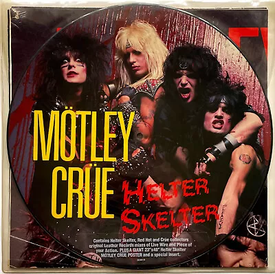 ORIGINAL 1984 MOTLEY CRUE Record HELTER SKELTER Picture Disc W POSTER Vinyl NM! • $99.99