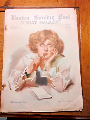 1913 American Sunday Magazine James Montgomery Flagg Cover Christmas Last Call • $14.99