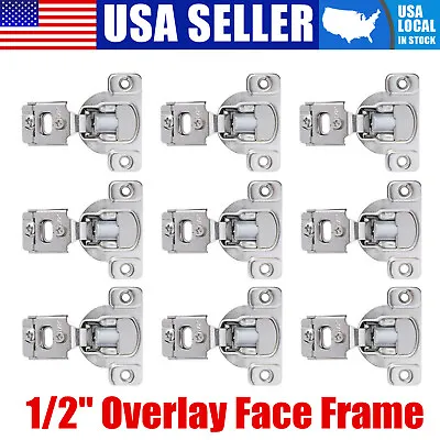 1/2  Overlay Soft Close Face Frame 105° Compact Cabinet Hinge Handware WHOLESALE • $199.99
