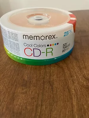 Memorex Cool Colors CD-R 25 Pk 52 X 700MB - 80 Min. • $5