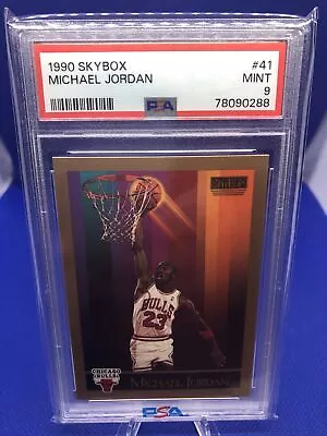 1990 Skybox Michael Jordan # 41 Psa 9 Mint * Chicago Bulls * Slam Dunk * Golf • $0.99