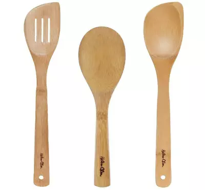 Helen Chen Bamboo Wood Stir Fry Tools Set Of 3 • $11.95