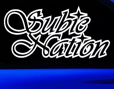 Subie Nation WRX STI Gc8 JDM Drift SUBIENATION Vinyl Sticker Decal 200mm • $6.90