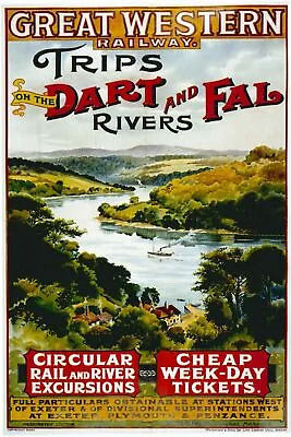 Great Western Railway Train Travel Advert Vintage Retro Style Metal Sign Plaque • £3.94