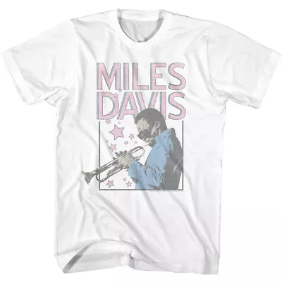 Miles Davis Playing Trumpet Photo Stars Men's T Shirt Jazz Music Merch • £39.89