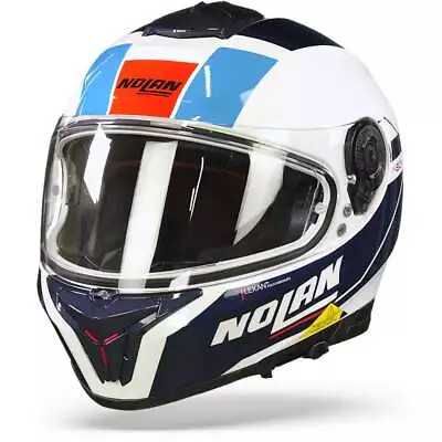 Nolan N80-8 Mandrake N-Com 50 Metal White Blue Red Full Face Helmet - New! Fa... • $200.32