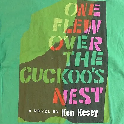 £30.97 • Buy Graphic Front One Flew Over The Cuckoo's Nest Ken Kesey Mens Large T Shirt Green