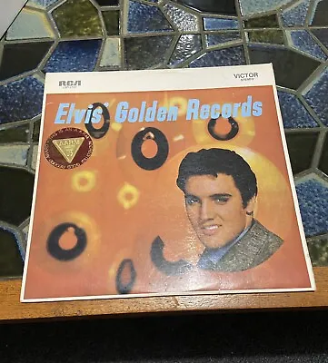 ELVIS Golden Records Vintage Vinyl Lp Record A.A.R.M Accredited Gold Record • $50