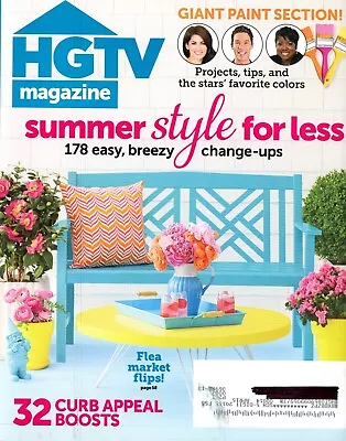 HGTV Magazine June 2014 / Curb Appeal Flea Market Flips Paint / 176 Pages • $13