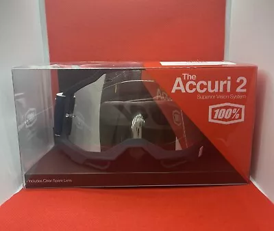 100% Accuri 2 Goggles NEW!! - Mifflin Mir Sil- MOTOCROSS OFFROAD ATV BMX MOTO MX • $30